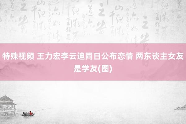 特殊视频 王力宏李云迪同日公布恋情 两东谈主女友是学友(图)